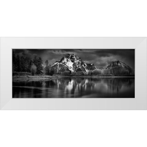Untitled White Modern Wood Framed Art Print by Chopra, Atul