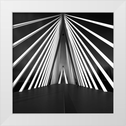 Big String Bridge White Modern Wood Framed Art Print by Bunjamin, Antonyus