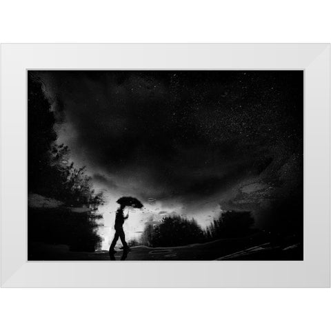 Untitled White Modern Wood Framed Art Print by Grambone, Antonio