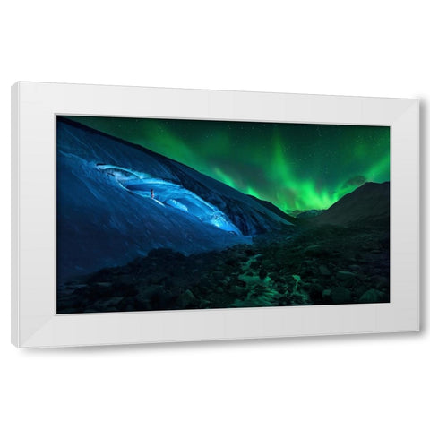Athabasca Cave White Modern Wood Framed Art Print by M. Garcia, Jesus