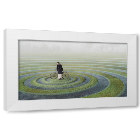 The Point Of No Return White Modern Wood Framed Art Print by Margraff, Esther