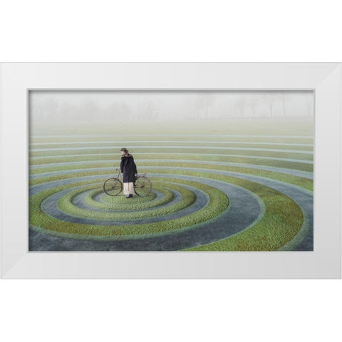The Point Of No Return White Modern Wood Framed Art Print by Margraff, Esther