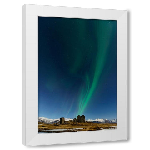Dancing In The Sky White Modern Wood Framed Art Print by Roxo, Alvaro