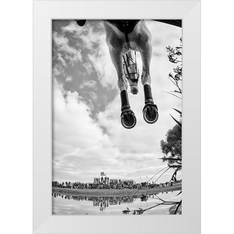 Equine Flight White Modern Wood Framed Art Print by Lee Chapman, Sharon