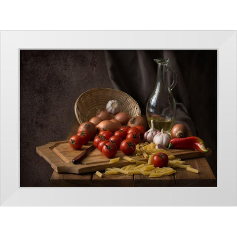 Buon Appetito... White Modern Wood Framed Art Print by Perfoncio, Margareth