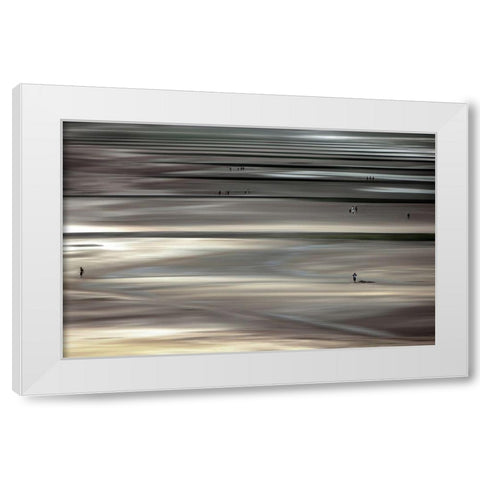 Low Tide White Modern Wood Framed Art Print by Depaepe, Yvette