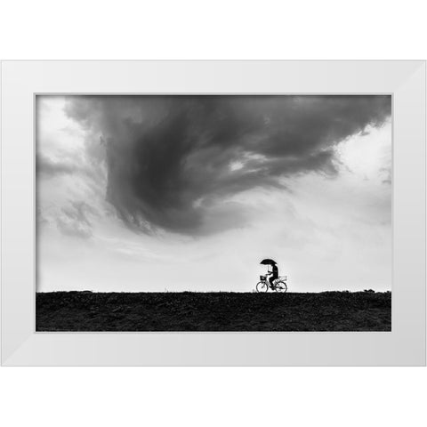 Stormbringer White Modern Wood Framed Art Print by Hashimoto, Tetsuya