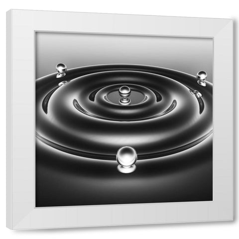 Three Pearl White Modern Wood Framed Art Print by Bunjamin, Antonyus