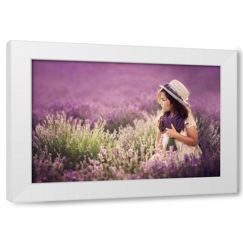 Lili White Modern Wood Framed Art Print by Kvaltinova, Jana