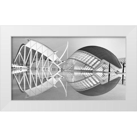 Valencia White Modern Wood Framed Art Print by Della Latta, Massimo