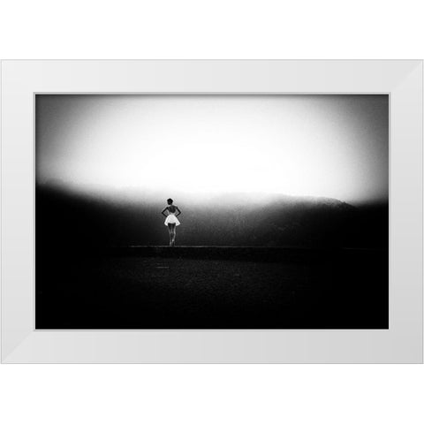 N/T White Modern Wood Framed Art Print by Medeiros, Paulo