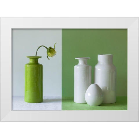 Empty Vases White Modern Wood Framed Art Print by Hammer, Jacqueline