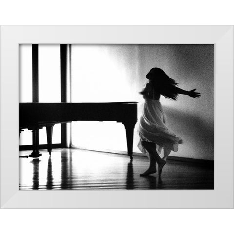 N/T White Modern Wood Framed Art Print by Medeiros, Paulo