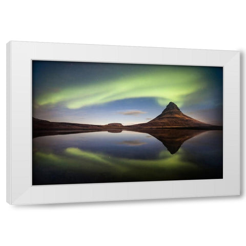 Silent Eruption White Modern Wood Framed Art Print by Svoboda MQEP, Peter