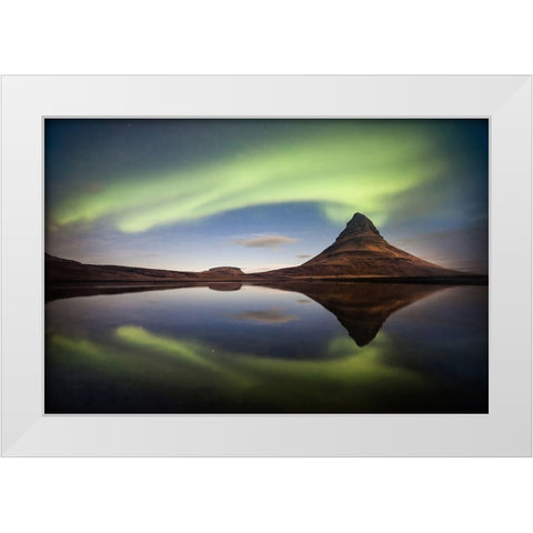Silent Eruption White Modern Wood Framed Art Print by Svoboda MQEP, Peter