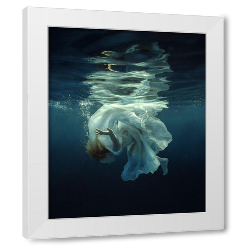 Flash White Modern Wood Framed Art Print by Laudin, Dmitry