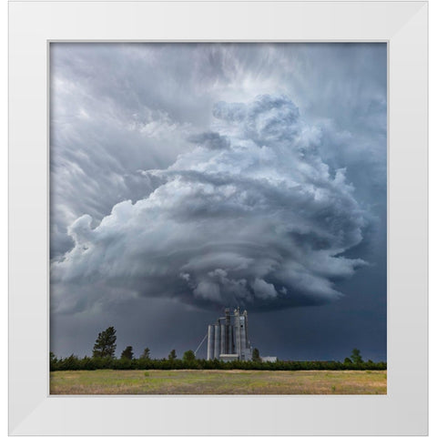 Mesocyclone White Modern Wood Framed Art Print by Darby, Rob