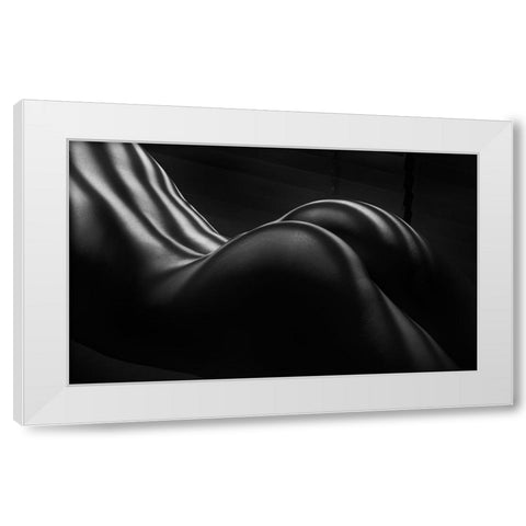 Body Zebra Stripes 5 White Modern Wood Framed Art Print by Dixon, Colin