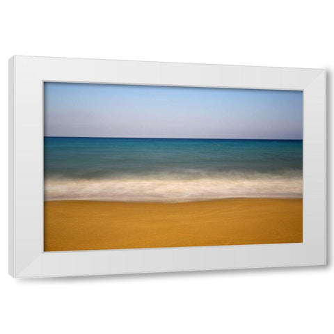 Coastal Colours White Modern Wood Framed Art Print by Baglar, Hasan