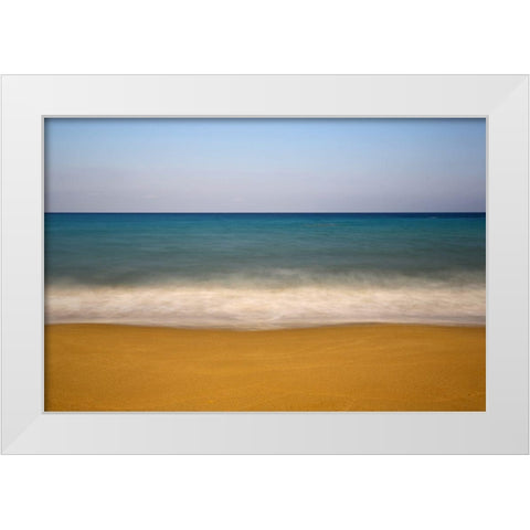 Coastal Colours White Modern Wood Framed Art Print by Baglar, Hasan