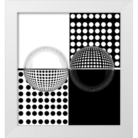 Upside Down White Modern Wood Framed Art Print by Bunjamin, Antonyus