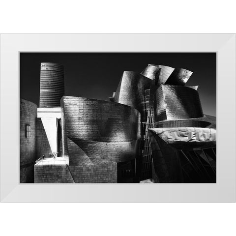 Last Man-Last Tree White Modern Wood Framed Art Print by Denis