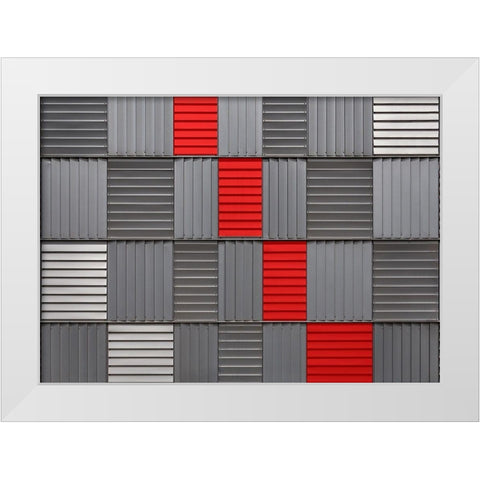 Surfaces White Modern Wood Framed Art Print by Luycx, Theo