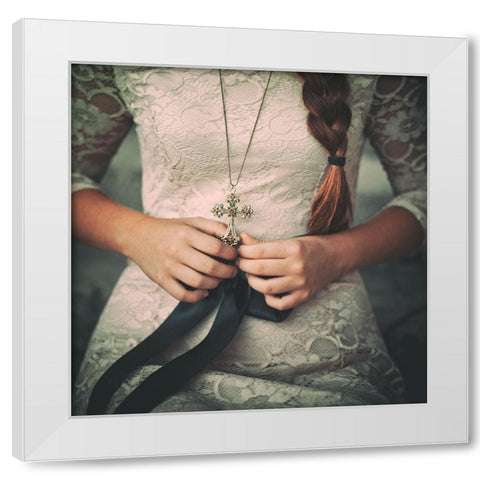 Jewellery White Modern Wood Framed Art Print by Neer, Ildiko