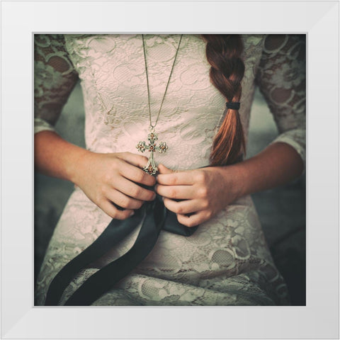 Jewellery White Modern Wood Framed Art Print by Neer, Ildiko