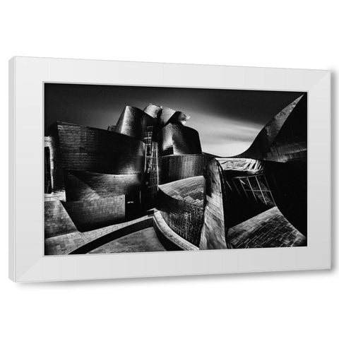 Futurama White Modern Wood Framed Art Print by Denis
