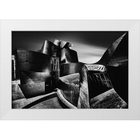 Futurama White Modern Wood Framed Art Print by Denis