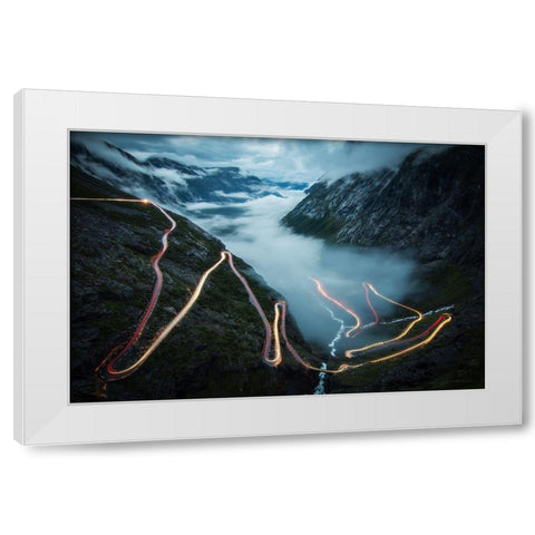 Trollstigen White Modern Wood Framed Art Print by Schaarschmidt, Christoph