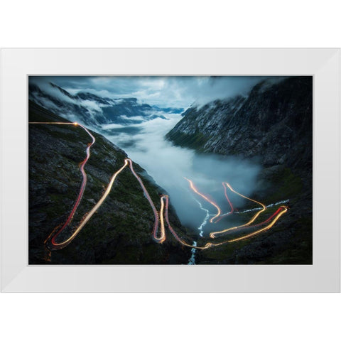 Trollstigen White Modern Wood Framed Art Print by Schaarschmidt, Christoph