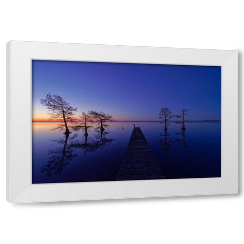 Waiting White Modern Wood Framed Art Print by Yu, Liyun
