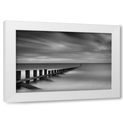 Quiet Evening White Modern Wood Framed Art Print by Erik Rosenborg, Jon