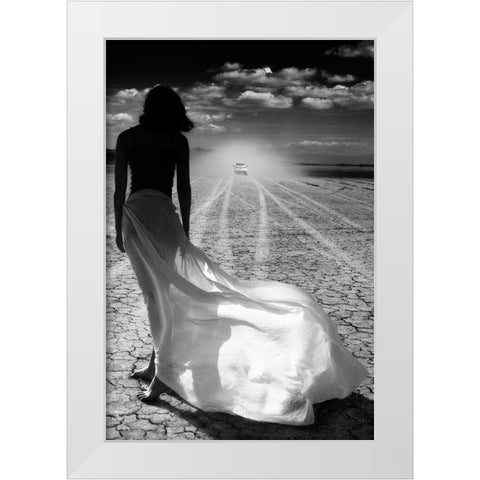 Left Behind White Modern Wood Framed Art Print by Kim, Tina