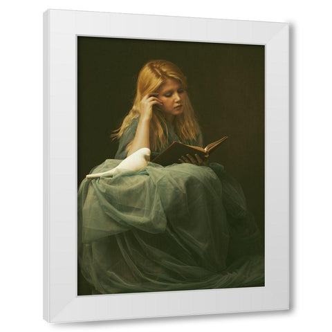 Untitled White Modern Wood Framed Art Print by Mokhtari, Mehdi