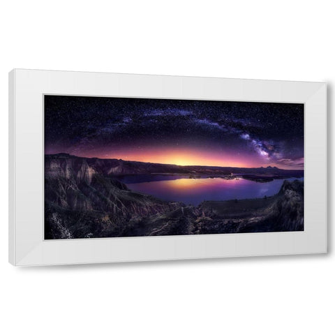 Milky Way Over Las Barrancas 2016 White Modern Wood Framed Art Print by M. Garcia, Jesus