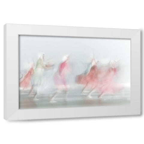 Red In Light White Modern Wood Framed Art Print by Saremi, Ali