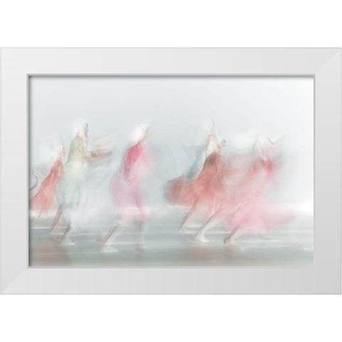 Red In Light White Modern Wood Framed Art Print by Saremi, Ali