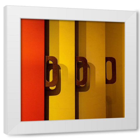 Untitled White Modern Wood Framed Art Print by Schuster, Inge