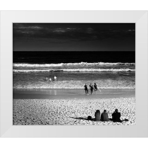 3X3 White Modern Wood Framed Art Print by Askovic, Branko