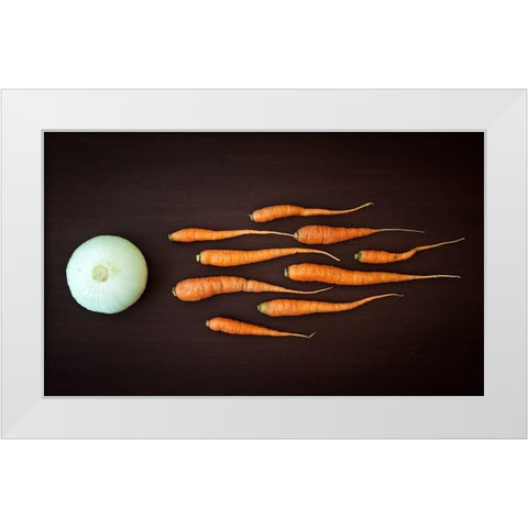 Vegetable Reproduction White Modern Wood Framed Art Print by Smajic, Nermin