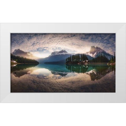 Mirror Emerald White Modern Wood Framed Art Print by Pablo De, Juan