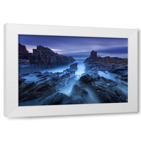 Bombo White Modern Wood Framed Art Print by Zhu, Jingshu