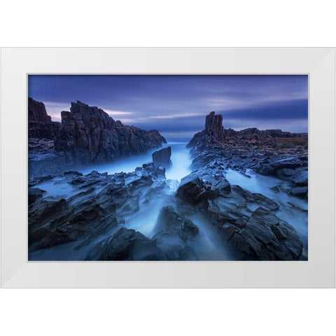 Bombo White Modern Wood Framed Art Print by Zhu, Jingshu