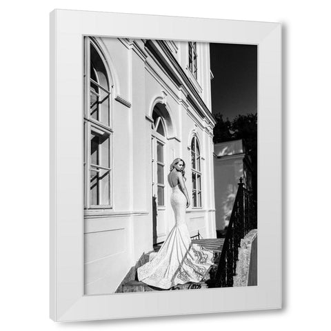 Janina White Modern Wood Framed Art Print by Krystynek MQEP, Martin