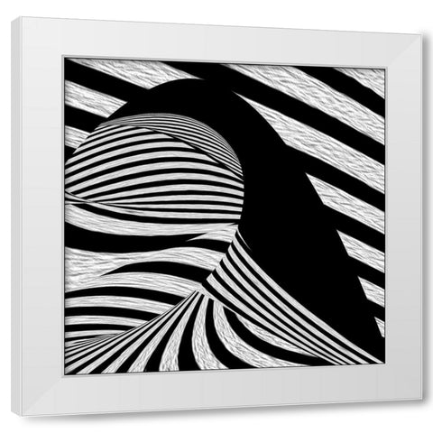 Black Wave White Modern Wood Framed Art Print by Claes, Gilbert