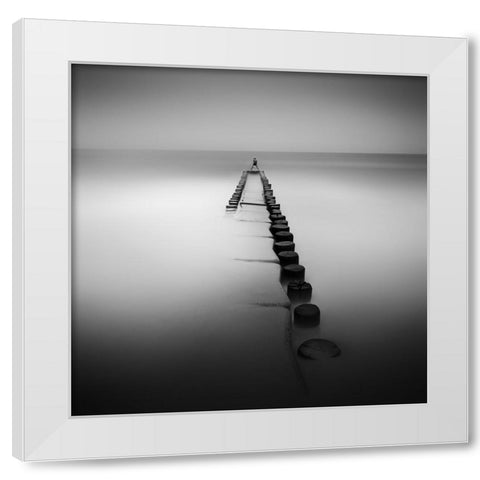 One White Modern Wood Framed Art Print by Rericha, Daniel