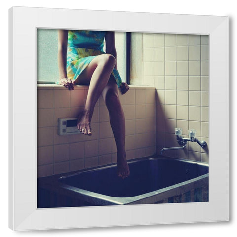 Entrance White Modern Wood Framed Art Print by Amenomori, Keiichiro